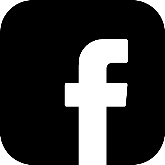 Facebook black and white logo.